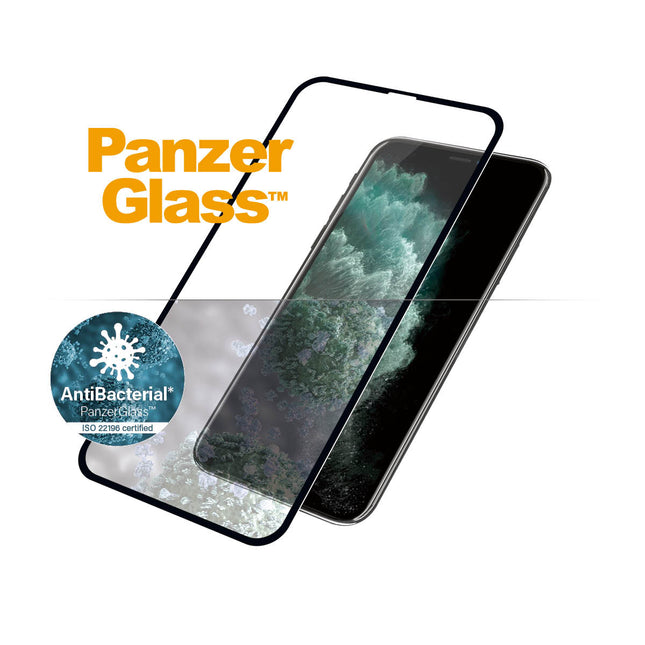 PanzerGlass Apple iPhone Xs Max/11 Pro Max - Black Case Friendly - Anti-Bacterial - SUPER+ Glass
