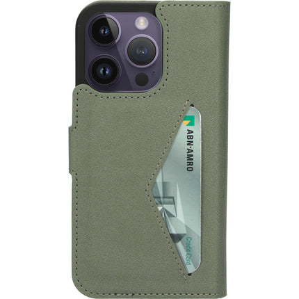 Mobiparts Classic Wallet Case Apple iPhone 14 Pro Groen
