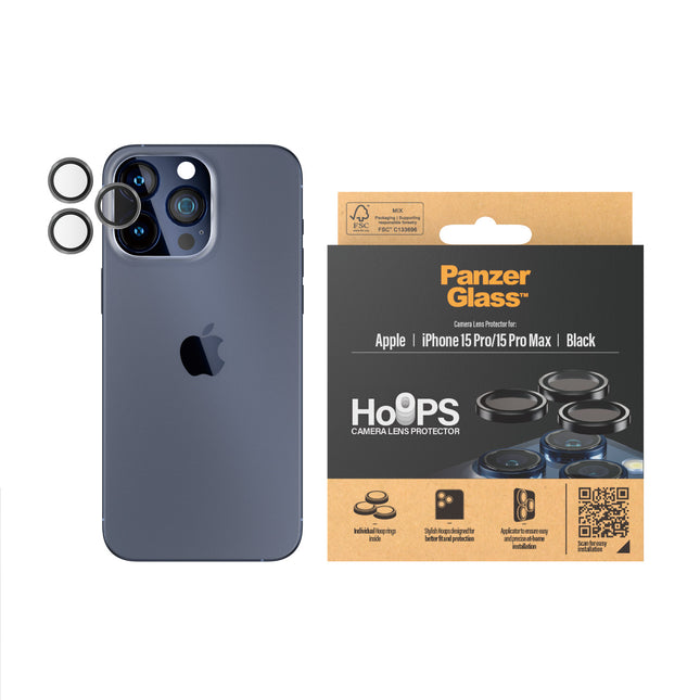 PanzerGlass Hoops Camera Lens Protector Apple iPhone 15 Pro/15 Pro Max
