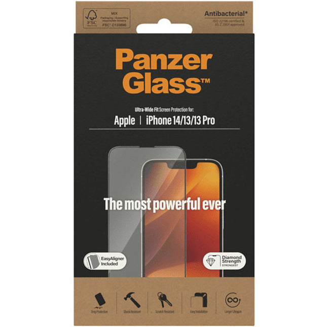 Panzerglass Apple iPhone 13, 13pro en 14 case friendly