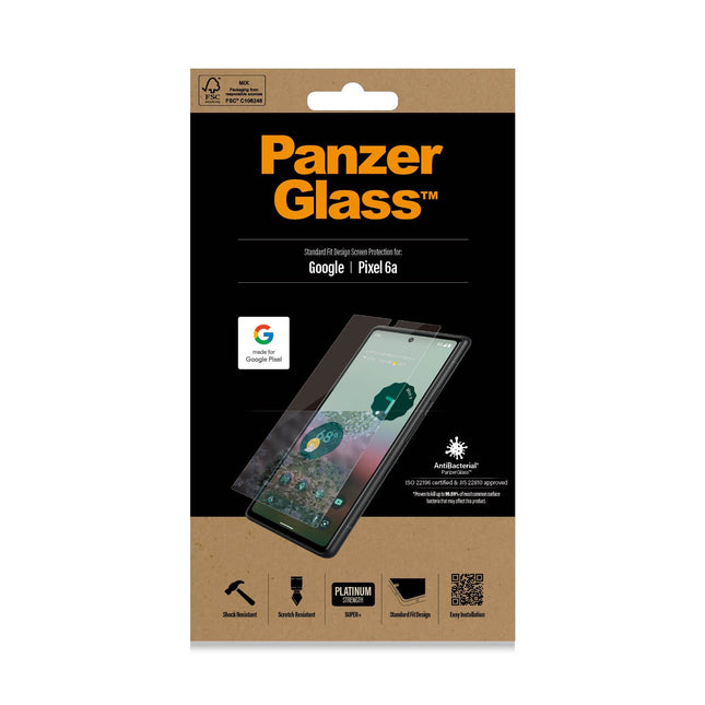 PanzerGlass Google Pixel 6a - Anti-Bacterial - SUPER+ Glass
