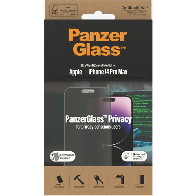 Panzerglass Apple iPhone 14 pro max classic fit en privacy glass