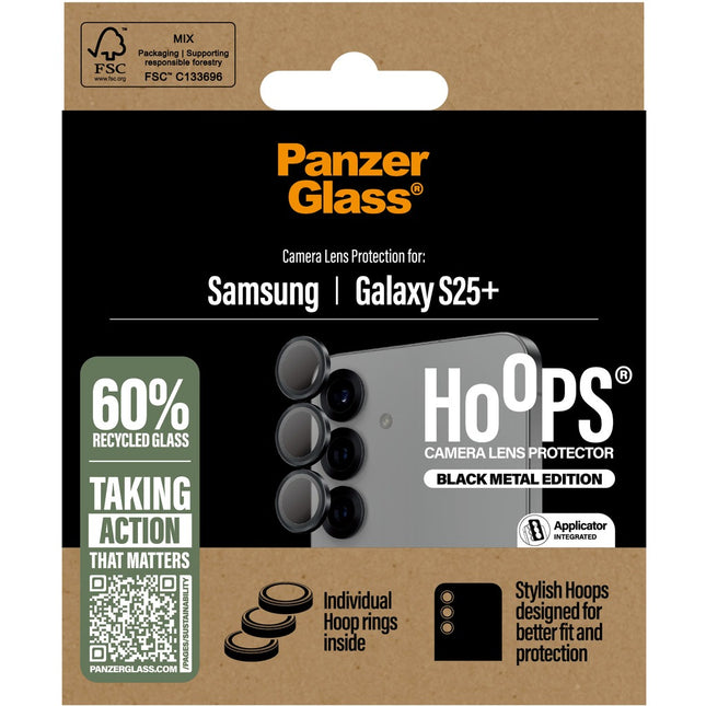 PanzerGlass Hoops Rings Samsung Galaxy S25 Plus Zwart