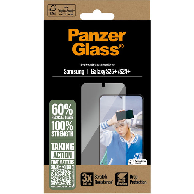 PanzerGlass Samsung Galaxy S25 Plus/S24 Plus Ultra-Wide Fit Refresh met EasyAligner