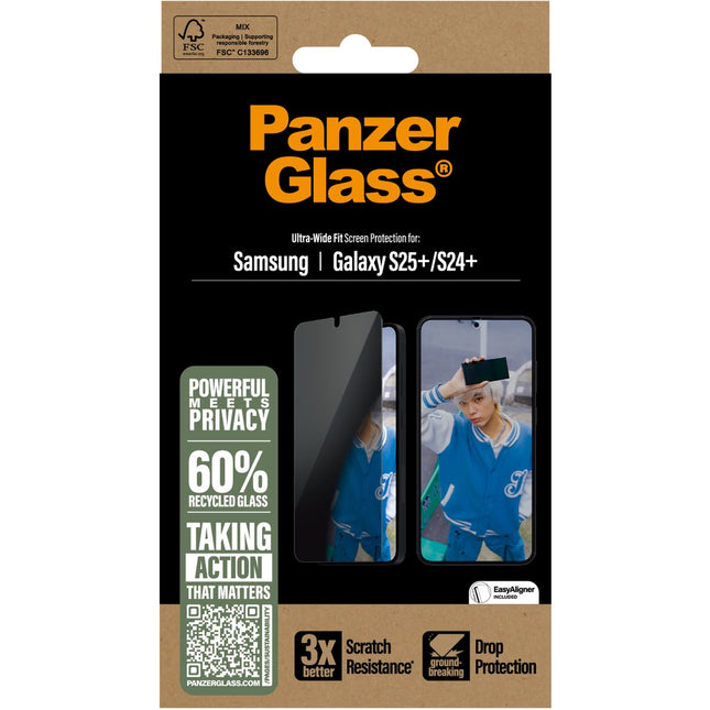 Panzerglass Samsung Galaxy S25 Plus/S24 Plus - Ultra-Wide Fit Privacy Glas