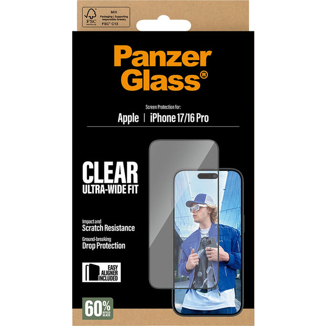 Panzerglass Apple iPhone 17/16 Pro | Ultra-Wide Fit