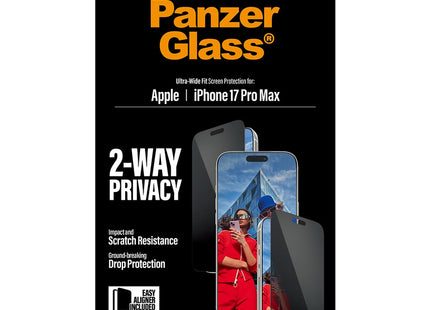 Panzerglass Apple iPhone 17 Pro Max Privacy | Ultra-Wide Fit