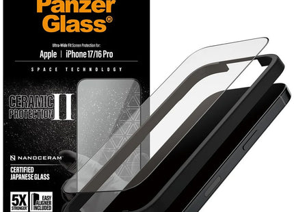 Panzerglass Ceramic II Apple iPhone 17/16 Pro | Ultra-Wide Fit