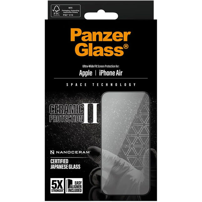 Panzerglass Ceramic II Apple iPhone Air | Ultra-Wide Fit