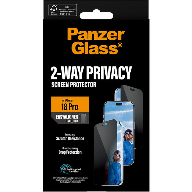 Panzerglass Apple iPhone 18 Pro Privacy | Ultra-Wide Fit