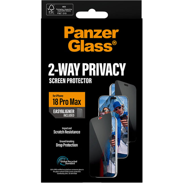 Panzerglass Apple iPhone 18 Pro Max Privacy | Ultra-Wide Fit