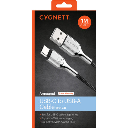 Cygnett Armoured Braided USB-C naar USB Kabel