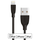 Mobiparts Apple Lightning naar USB Kabel zwart
