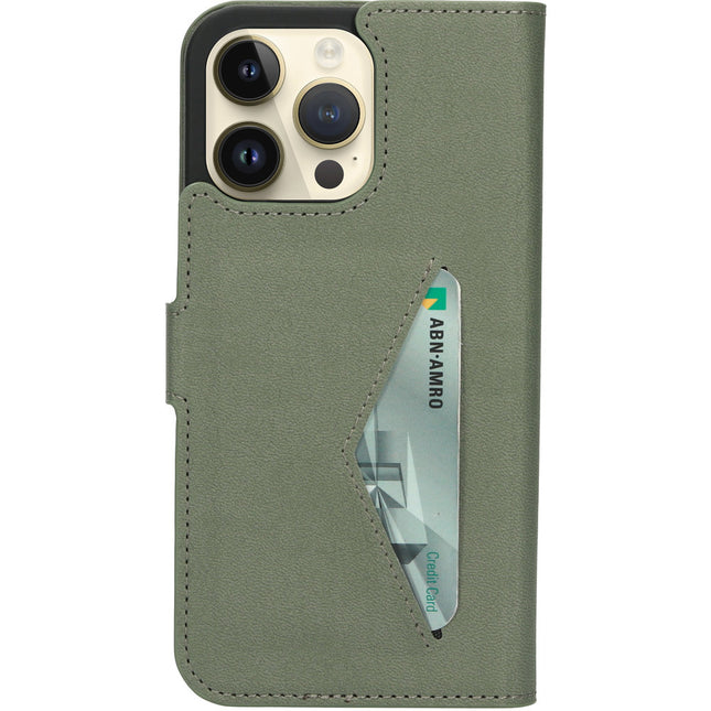 Mobiparts Classic Wallet Case Apple iPhone 14 Pro Max Groen