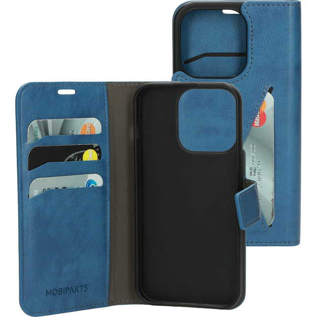 iphone 15 pro wallet case blauw