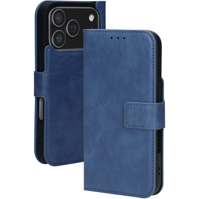 Mobiparts Classic Wallet Case Apple iPhone 17 Pro Blauw (MagSafe Compatible)