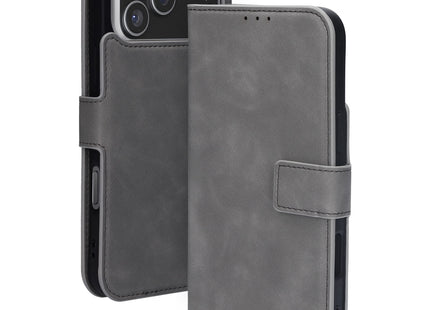 Mobiparts Classic Wallet Case Apple iPhone 17 Pro Max Grijs (MagSafe Compatible)