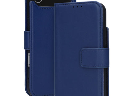 Mobiparts Leather Wallet Case Apple iPhone Air Blue (MagSafe Compatible)