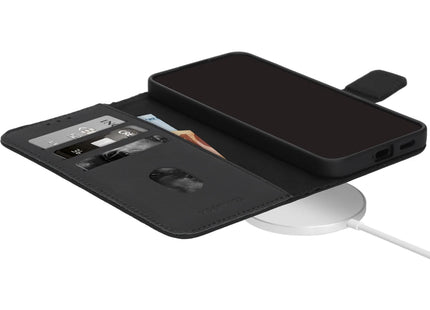 Mobiparts Leather Wallet Case Apple iPhone Air Black (MagSafe Compatible)