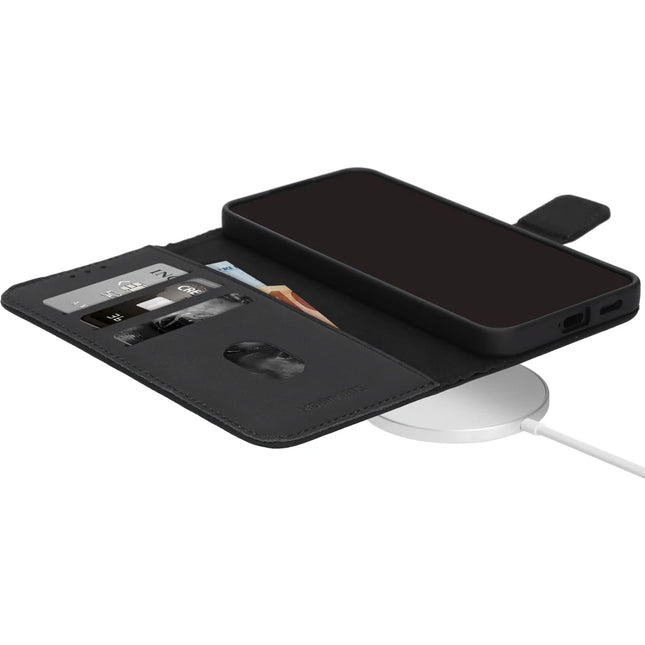 Mobiparts Leather Wallet Case Apple iPhone Air Black (MagSafe Compatible)