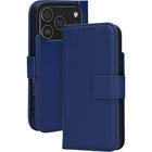 Mobiparts Leather Wallet Case Apple iPhone 17 Pro Blauw (MagSafe Compatible)