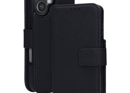 Mobiparts 2 in 1 Wallet Case Apple iPhone 17 Zwart Leer