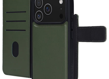 Mobiparts Leather 2 in 1 Wallet Case Apple iPhone 17 Pro Groen