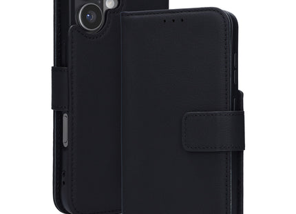 Mobiparts Leather Wallet Case Apple iPhone 17 Zwart (MagSafe Compatible)