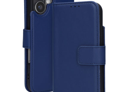 Mobiparts Leather Wallet Case Apple iPhone 17 Blauw (MagSafe Compatible)