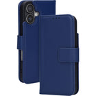 Mobiparts Leather Wallet Case Apple iPhone 17 Blauw (MagSafe Compatible)