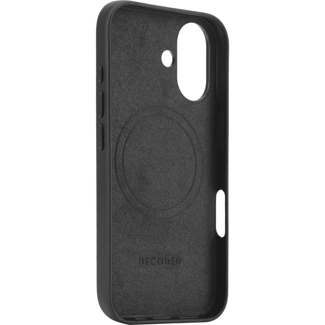 Decoded Leather Backcover Apple iPhone 16 Zwart