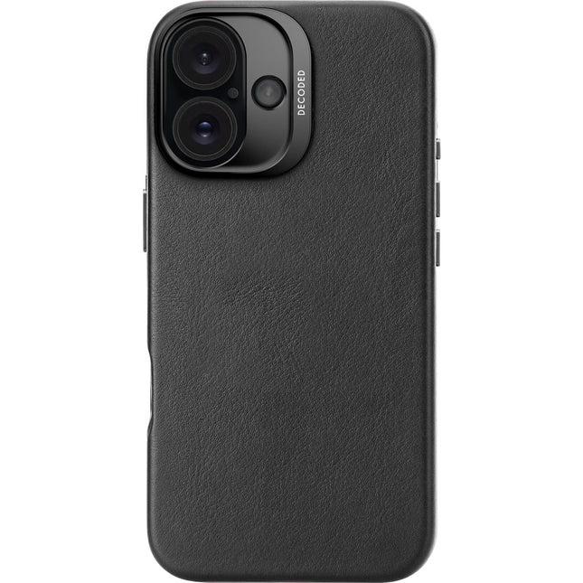 Decoded Leather Backcover Apple iPhone 16 Zwart