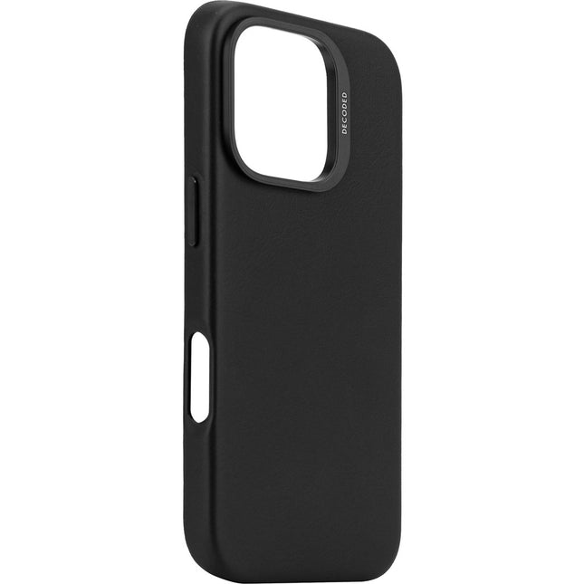 Decoded Leather Backcover Apple iPhone 16 Pro Zwart