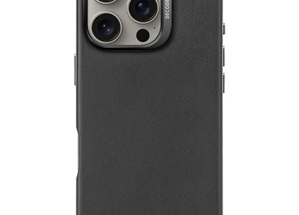 Decoded Leather Backcover Apple iPhone 16 Pro Zwart