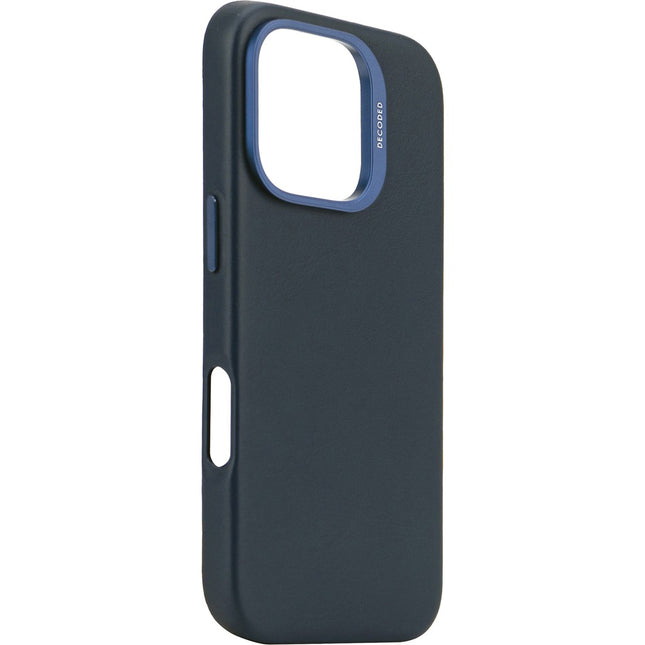 Decoded Leather Backcover Apple iPhone 16 Pro Blauw