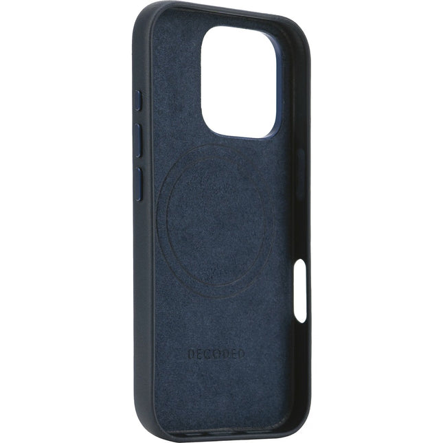 Decoded Leather Backcover Apple iPhone 16 Pro Blauw