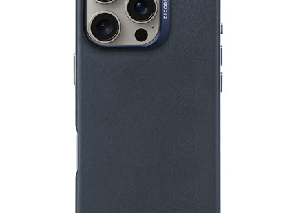 Decoded Leather Backcover Apple iPhone 16 Pro Blauw