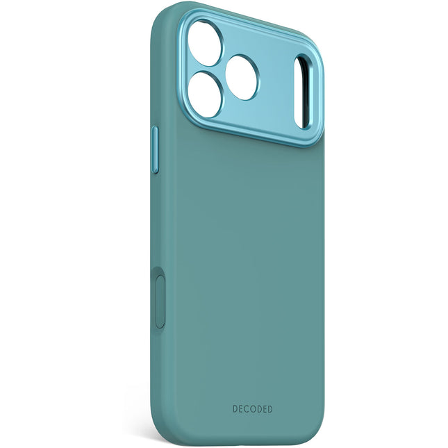 Decoded Silicone Backcover Apple iPhone 17 Pro Max Retro Blauw