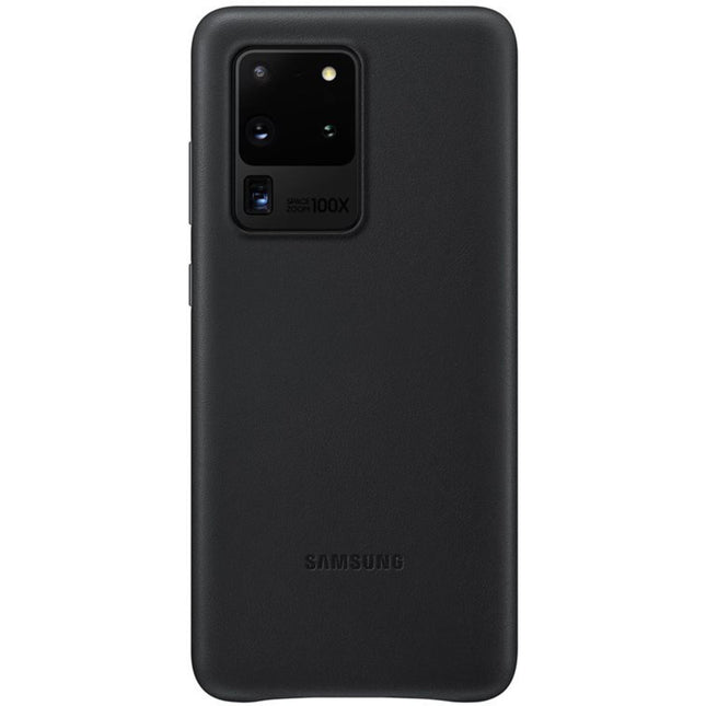 Samsung Galaxy S20 Ultra Leather Cover Zwart